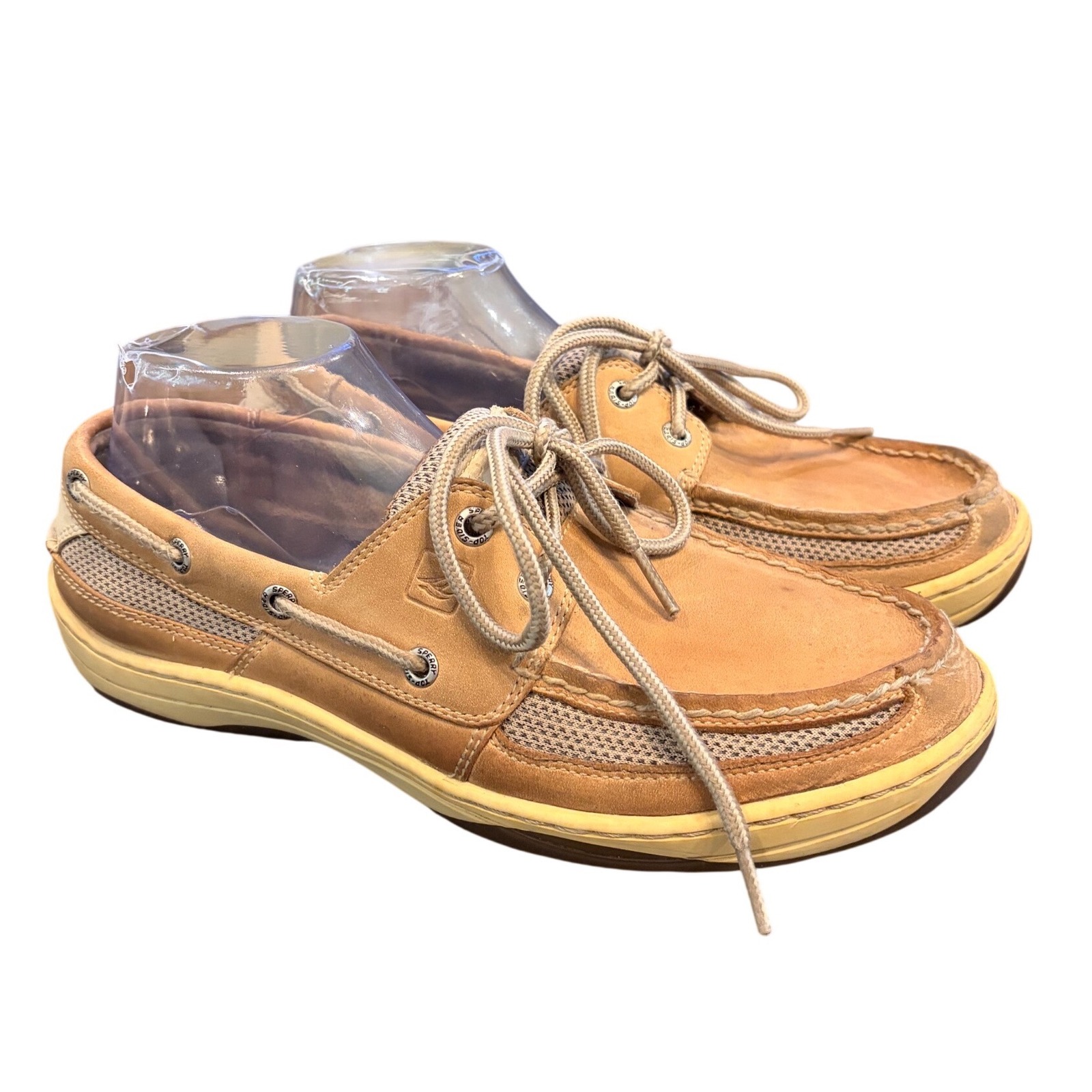 Sperry Men's Size 8m Brown Leather Lace-Up Boat Shoes Top-Sider 0771246